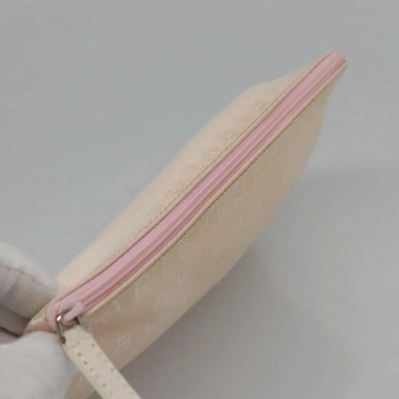 BVLGARI Logo Mania Tote Bag Canvas Pink White Silver Auth 117578 - Picture 11 of 16